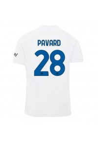 Inter Milan Benjamin Pavard #28 Jalkapallovaatteet Vieraspaita 2023-24 Lyhythihainen